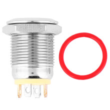 Gelbe LED wasserdichte Drucktaste 12mm 3V