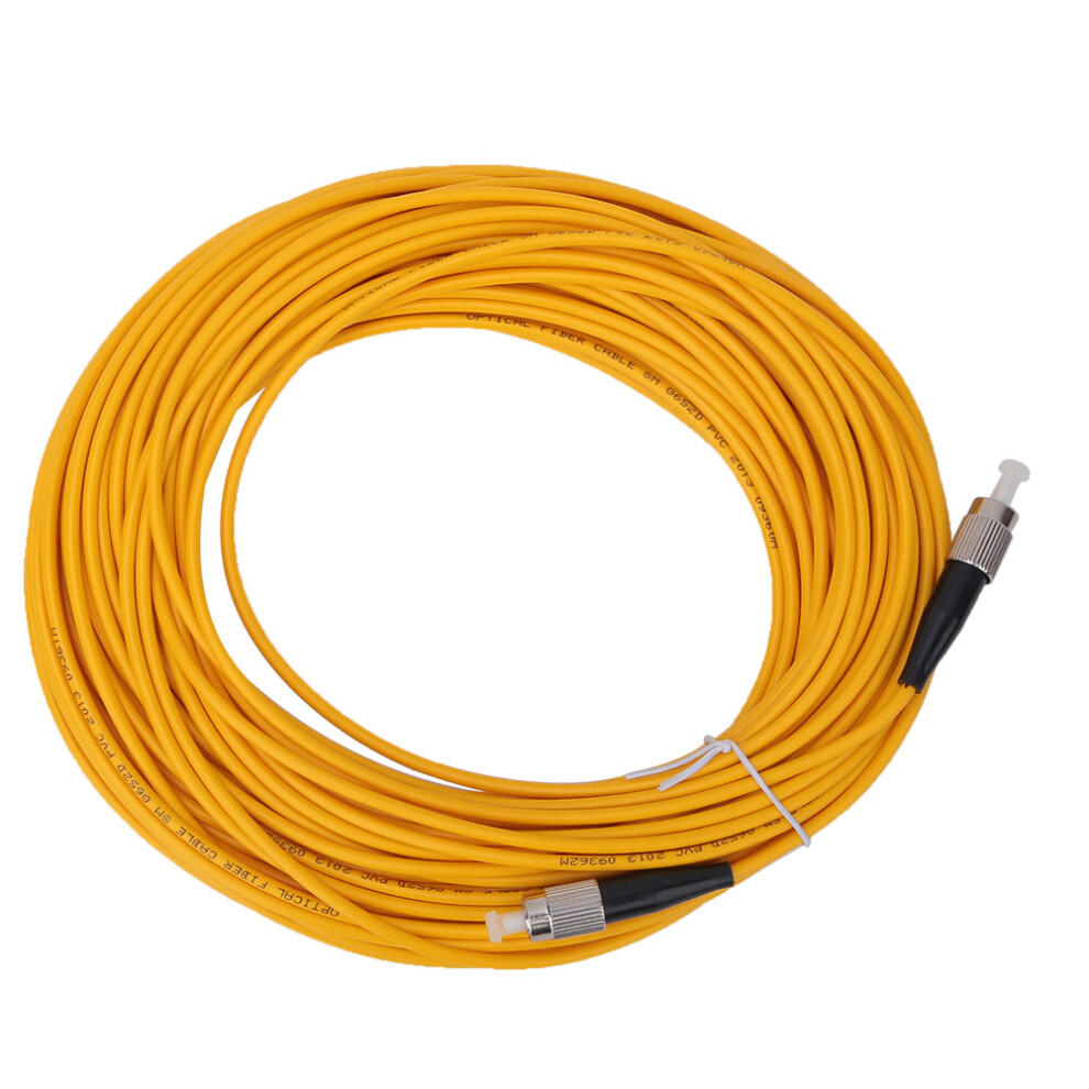 20M Fc/Upc To Fc/Upc Single Mode Optical Fiber Patch Cable Cord Yellow 323163185590