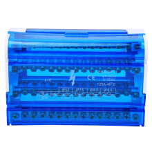 DIN-Schiene Klemmleiste 4-stufig Transparent Staubschutz