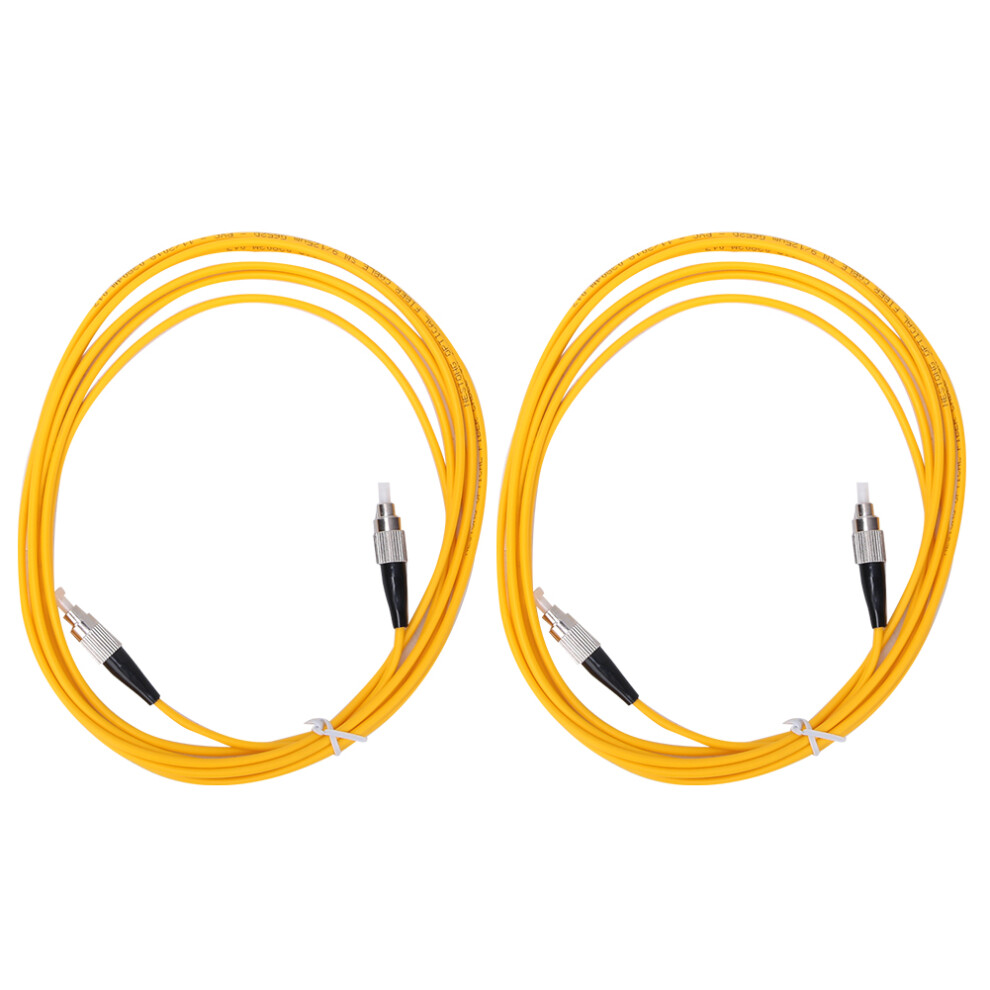 2Pcs 3M Fc/Upc To Fc/Upc Sm Fiber Patch Cord Yellow 323163185583