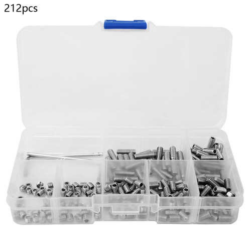 212-teiliges M4-Inbusschrauben-Set 304 Edelstahl Flachkopf