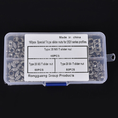 160x T-Nut M3 M4 M5 für Aluminiumprofile 1
