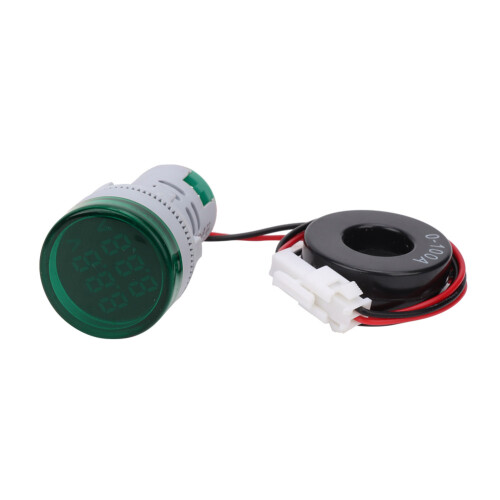 Runder Digitaler AC-Spannungs-/Stromindikator (Grün)