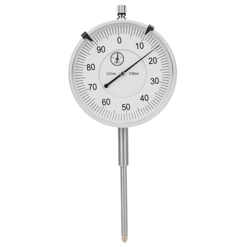Dial Indicator Brass 7-Bearings Shockproof Steel Probe 0-50mm 1