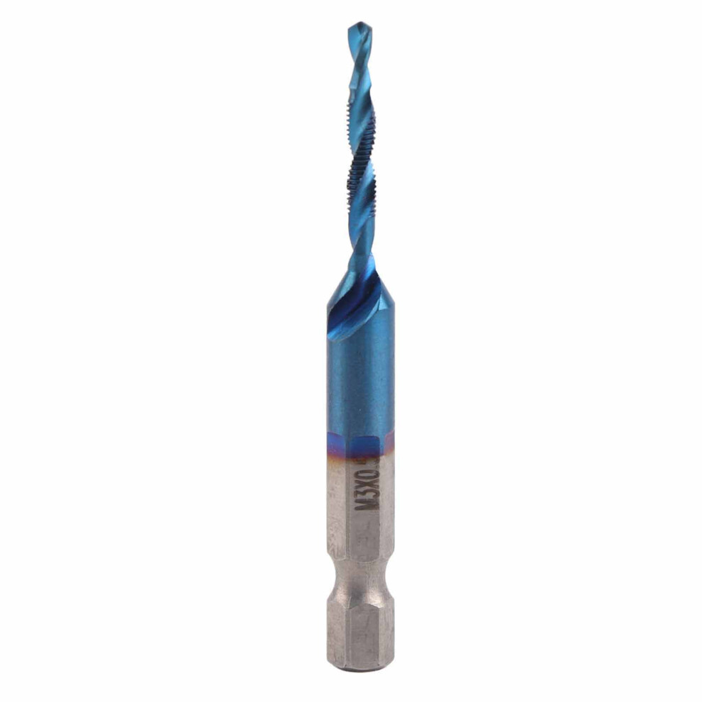 Hss Blue Plated 6.35Mm Hex Shank Compound Tap M3 323163194899