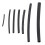 200 Stk. Schrumpfschlauch Schwarz 2:1 10,4MPa 70-110C 5