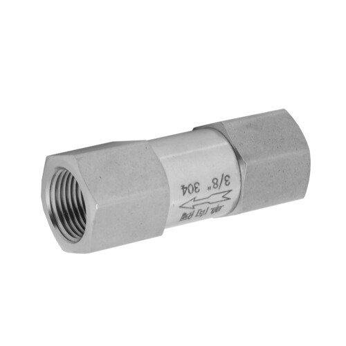 304 Stainless Steel Hex Split Check Valve 3/8in BSPP High Temp 2