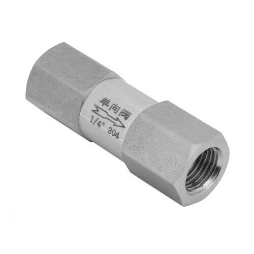 304 Stainless Steel Hex Split Check Valve 1/4in BSPP High Temp 1