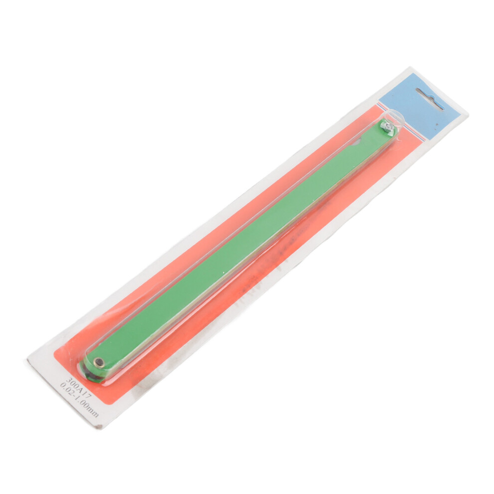 300mm 17-Blade Feeler Gauge 0.02-1mm Stainless Steel