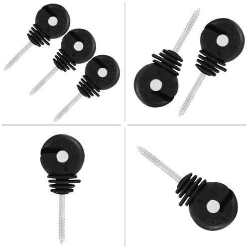 100pcs Short Screw Ring Insulator Electric Fence Post Accessory 2