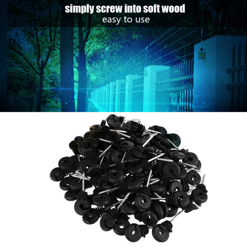 100pcs Short Screw Ring Insulator Electric Fence Post Accessory 1