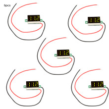 5Pcs 0.36'' LED Digital Voltage Gauge DC2.7-32V