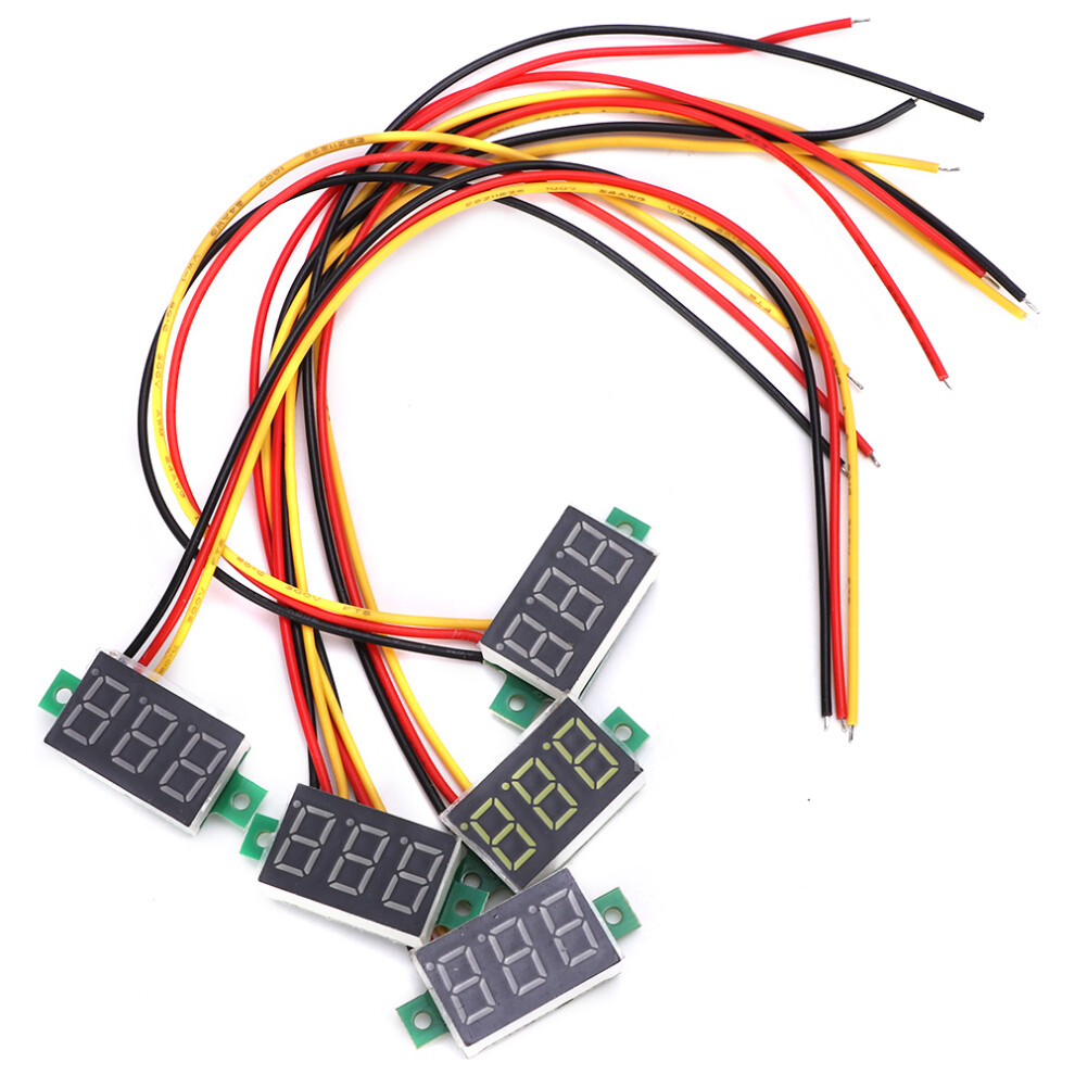 5Pcs 0.36 Inch Led Digital Tube Voltmeter Dc 0-100V 3-Wire 5 Colors 323163196299