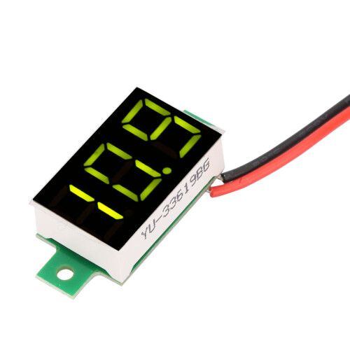 5x grüne LED-Digitalvoltmeter DC 2,4-30V 0,36 Zoll 2-Leiter 2