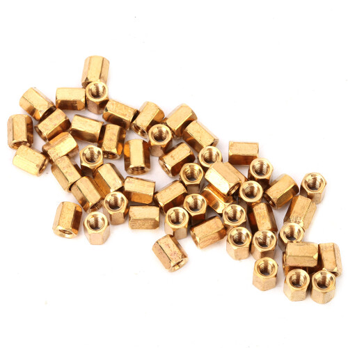 50x Messing M3*6mm Hohl-Sechskantabstandshalter 1