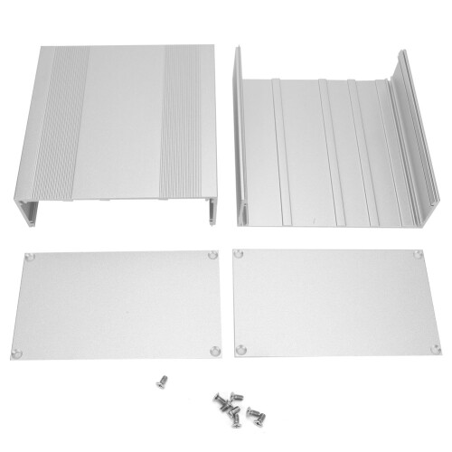 Silberner Alu-Gehäusekasten für DIY-PCB-Projekte