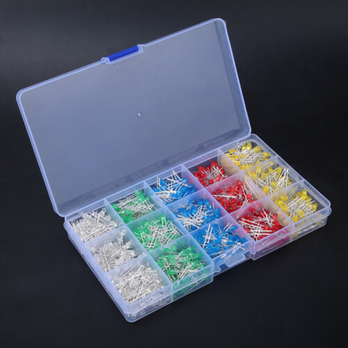 1000Stk LED-Set 3mm bunt in Kasten 2