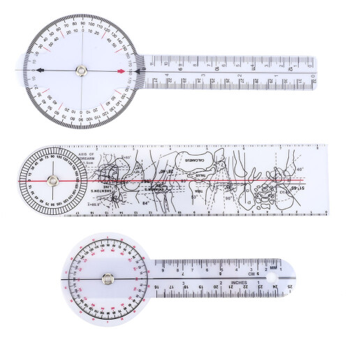 3x Winkelmesser 6/8/10 Zoll Medizinisch Spinal Goniometer