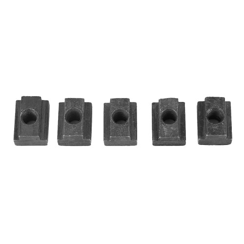 5x Schwarzoxidierte M6 T-Mutter 8.8 Kohlenstoffstahl