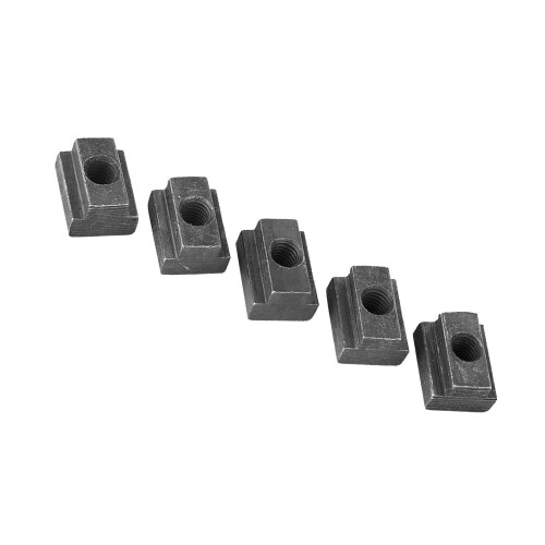 5x Schwarzoxidierte M6 T-Mutter 8.8 Kohlenstoffstahl 1