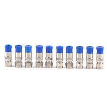 10x RG6 UK Squeezed F Connector Kabel Antennenadapter F-004