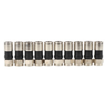 10x RG6 UK Squeezed F Connector F-Kabel Adapter F-005
