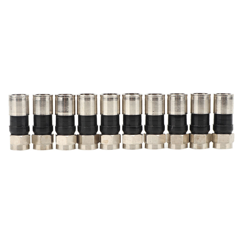 10 Pcs Rg6 Uk Squeezed F Connector F Cable Adaptor (F-005) 323163200699