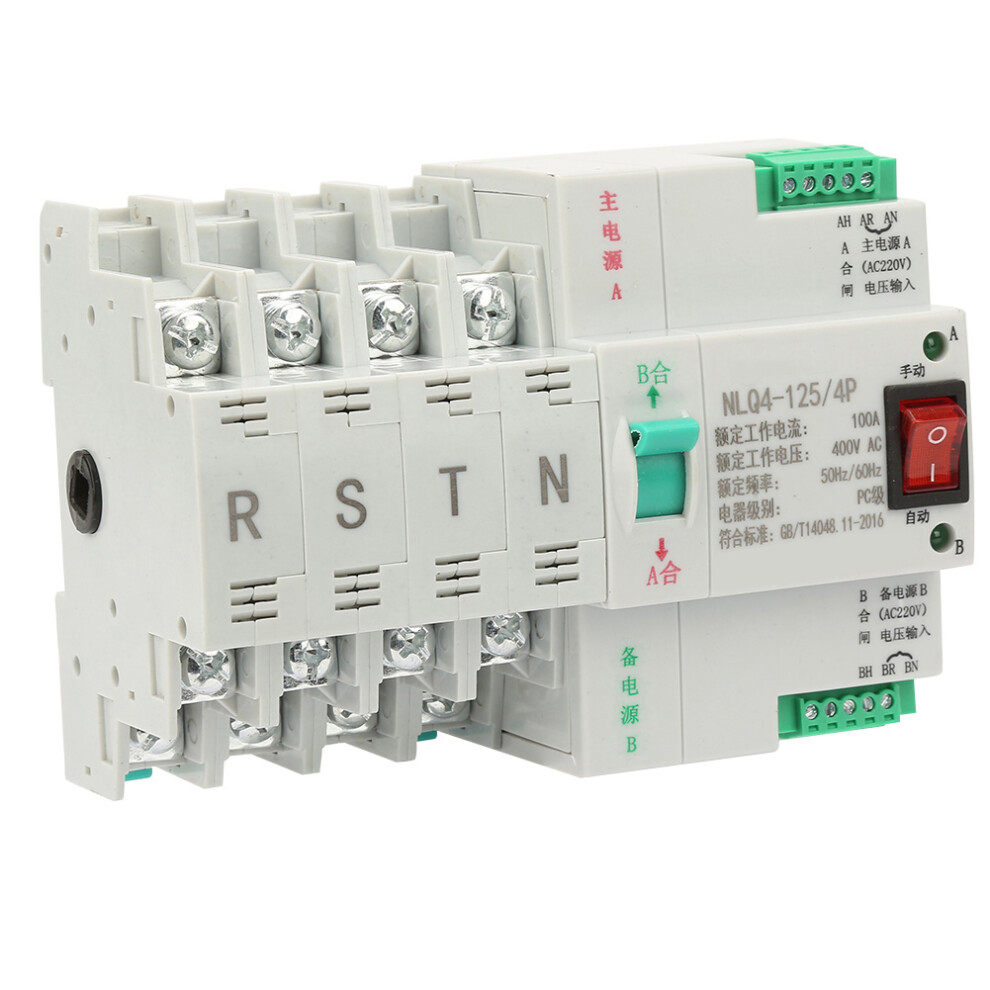 Ac 400V 4P 63/80/100A Dual Power Auto Transfer Toggle Switch 100A 323163201504