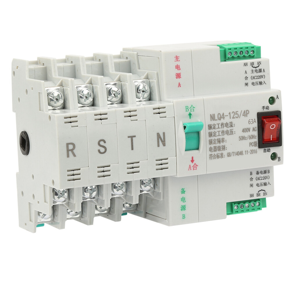 Ac 400V 4P 63/80/100A Dual Power Automatic Transfer Toggle Switch(63A) 323163201511