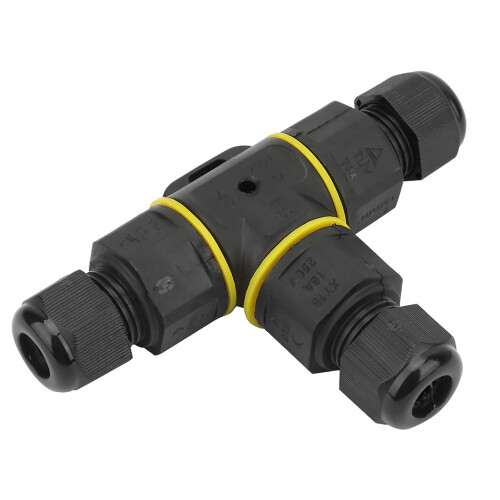 IP68 wasserdichte T-Form 3-Pin-Steckdose Kabelverbinder 1