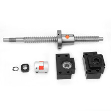 SFU1605 Edelstahl-Kugelumlaufspindel 250mm Mutter 6.35*10mm Kupplung