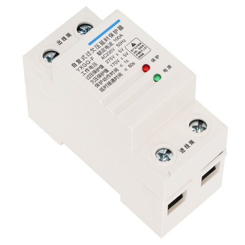 2P 100A Auto Recovery Over/Under Voltage Delay Relay Protector 2