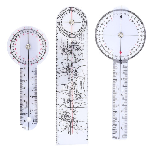 3x Winkelmesser 6/8/10 Zoll Medizinisch Spinal Goniometer 1