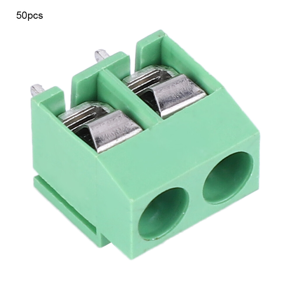 50Pcs 2-Pin 5Mm Pitch Pcb Terminal Block 26-14Awg 323163202808