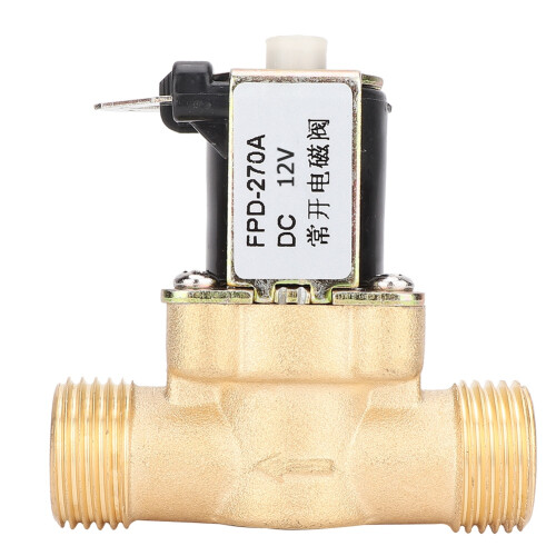 G1/2" Normaler Offener Messing Magnetventil DC12V Wasser 1