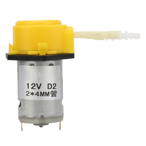 DC12V Gelbe Mikrowasserperistaltikpumpe 2x4mm 1