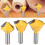 3x 1/2" Schäfte Vogelmaul-Fräser für Holz 3