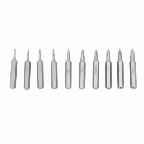 10x 4mm Bits PH00-Z1, T5-T4 (3.0-1.0mm)