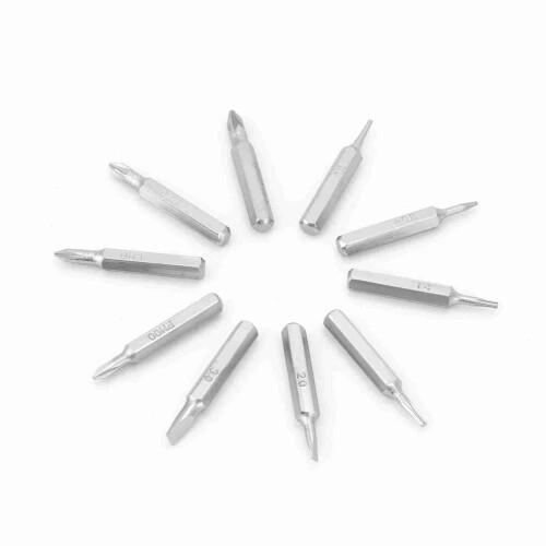 10x 4mm Bits PH00-Z1, T5-T4 (3.0-1.0mm) 2