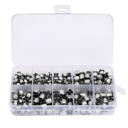 200x SMD-Elektrolytkondensator Kit 1-470µF 10-50V