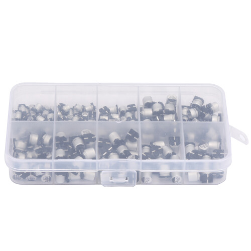 200x SMD-Elektrolytkondensator Kit 1-470µF 10-50V 1