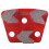 3x Trapezoid Diamant-Schleifpad #30 Korn Metallbindung 1