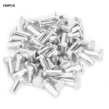 100x M4 Aluminium-Nietmuttern flach M4*16