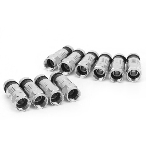 10x RG6 F-Stecker Kabelantennen-Adapter 1