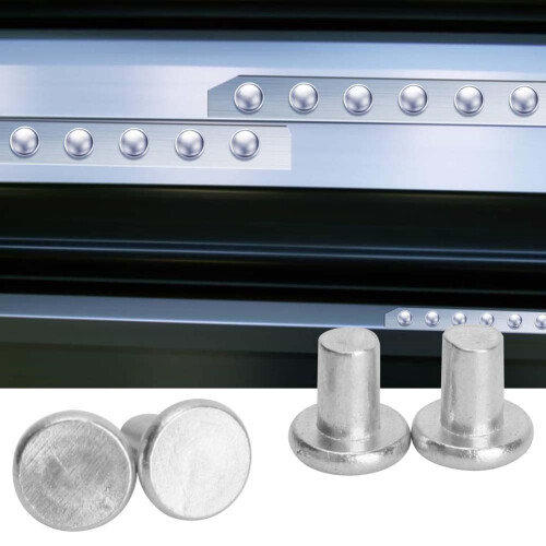100x M4 Flachkopf-Aluminiumnieten M4*4 1