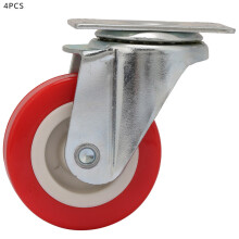 4x 2" Schwenkrollen mit Haube PVC für Möbelwagen