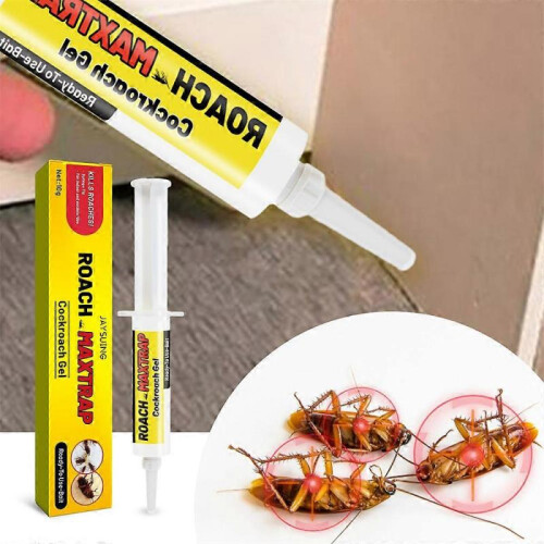 (10pcs)Cockroach Gel Bait Roach Pest Killer With Plunger Tip For Floor Kitchen Non-toxic 2