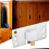 2x Edelstahl-Schieberolle 75x38mm für Schrank 5