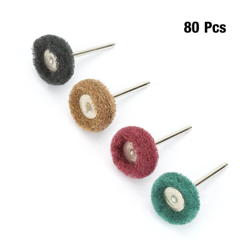 80x 25mm Schleifscheiben-Bürsten-Set zum Reinigen 2