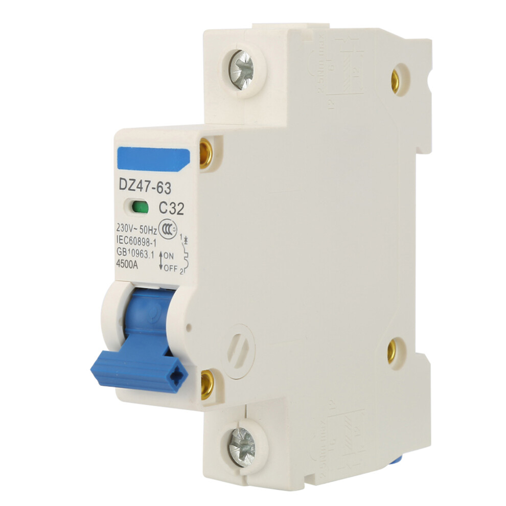 230Vac Dz47â63 1Pole Miniature Circuit Breaker Cutout Switch (32A) 323163235424